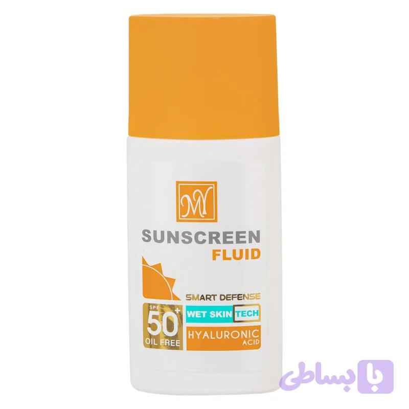 فلوئید ضدآفتاب بی‌رنگ مای SPF50 مدل Smart Defense مناسب انواع پوست، حجم 50 میلی‌لیتر