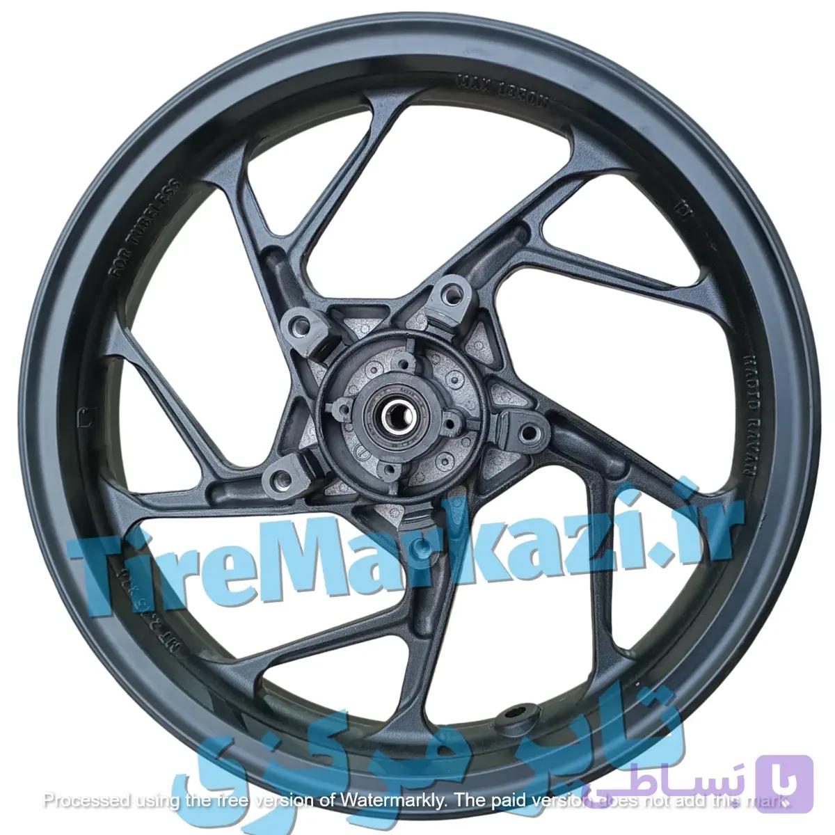 رینگ چرخ جلو طرح کلیک 170 و واریو 160 و 170 حدید روان | تایر مرکزی — تصویر 1