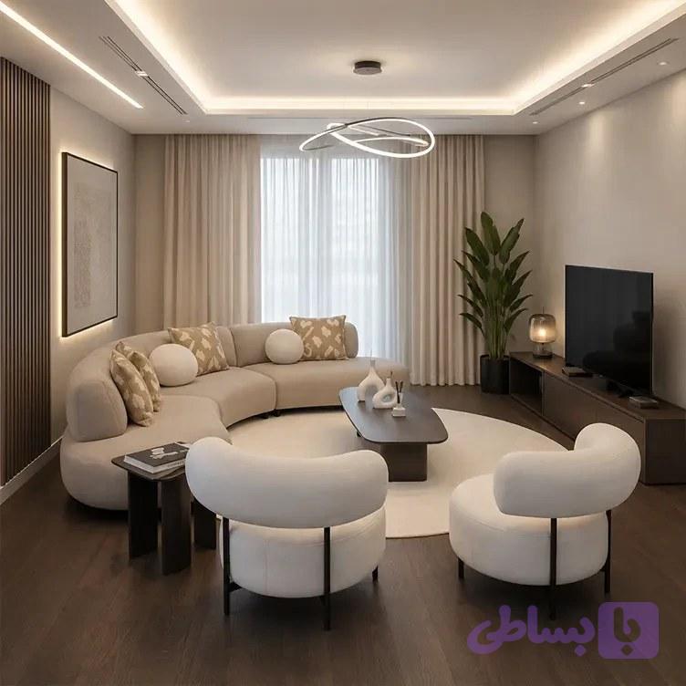 مبل راحتی لوبیایی مدل تورنتو مکانیزم دار