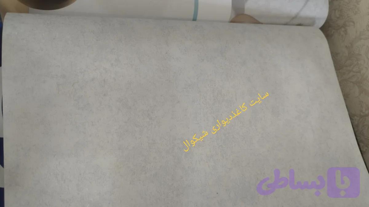 کاغذدیواری پتینه سفیدطوسی روشن وارداتی کد YD-6090