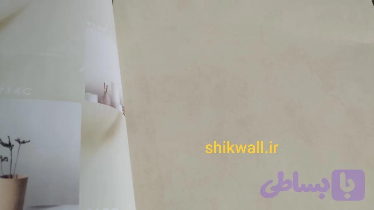 کاغذدیواری پتینه سفیدکرم روشن وارداتی کد FB6056