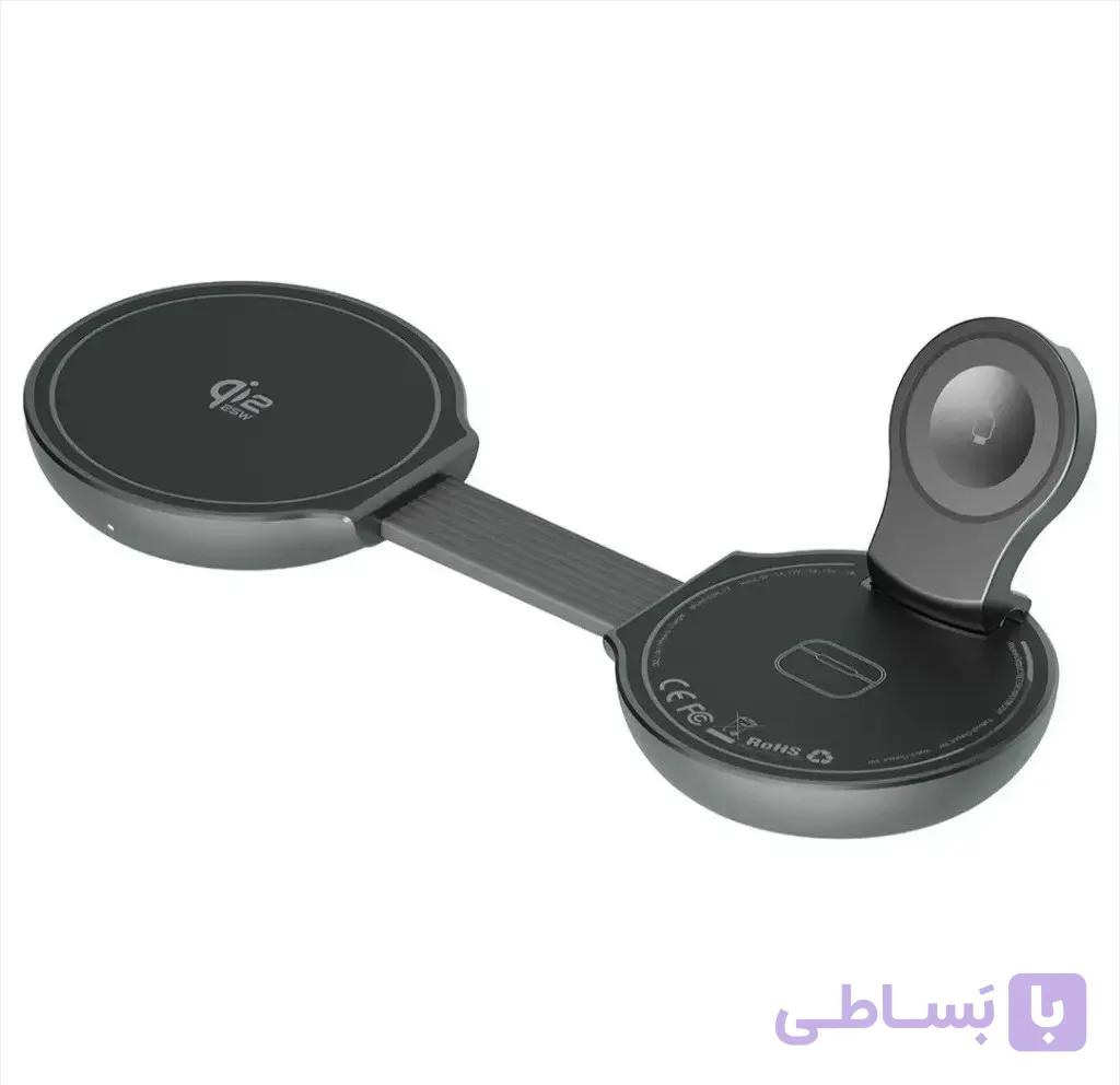 شارژر وایرلس مگنتی سه کاره تاشو گرین لاین مدل Green Lion Qi2.2 — تصویر 1