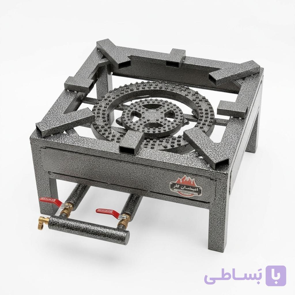 اجاق گاز 42*42 کوره دار دوشعله آتشین گاز — تصویر 1