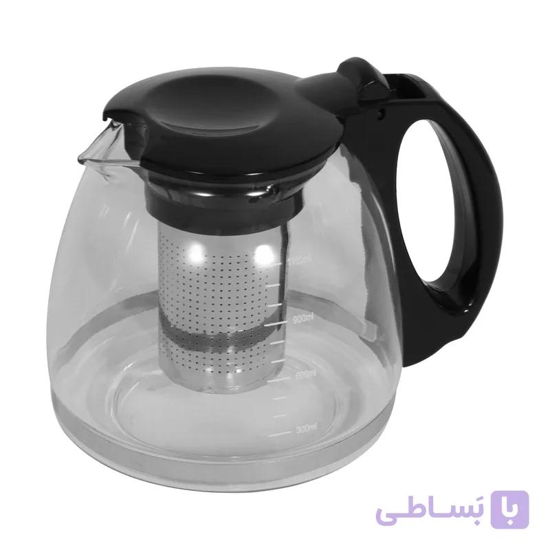 قوری پیرکس چای ساز استوانه ای (قطر کفی 10 سانتی‌متر) — تصویر 1