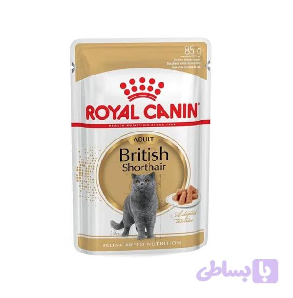 پوچ گربه رویال کنین مدل British shorthair وزن 85 گرم