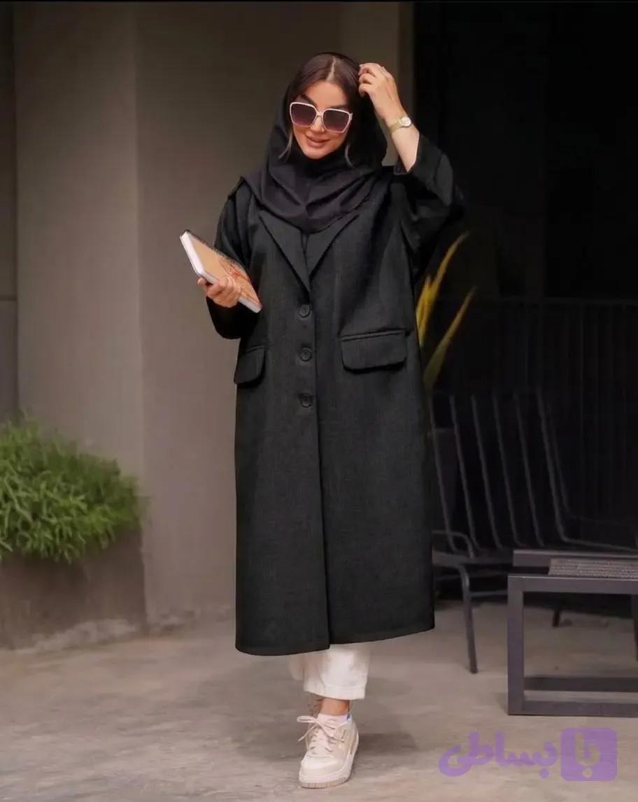 مانتو دانشجویی شانتون مدل فلورا — تصویر 1