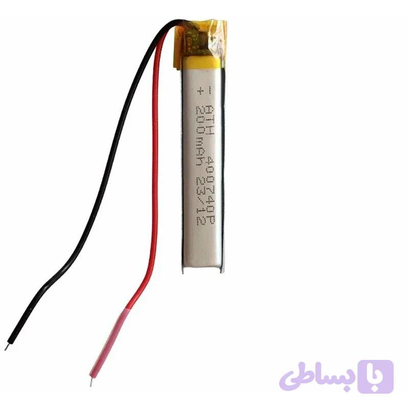 باتری لیتیوم 200mAh 40*7*4mm 400740P — تصویر 1