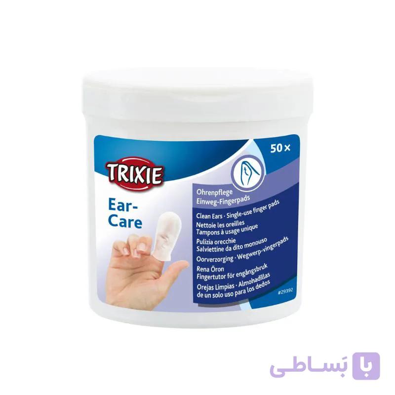 پد انگشتی گوش سگ و گربه تریکسی مدل Ear Care بسته 50 عددی — تصویر 1