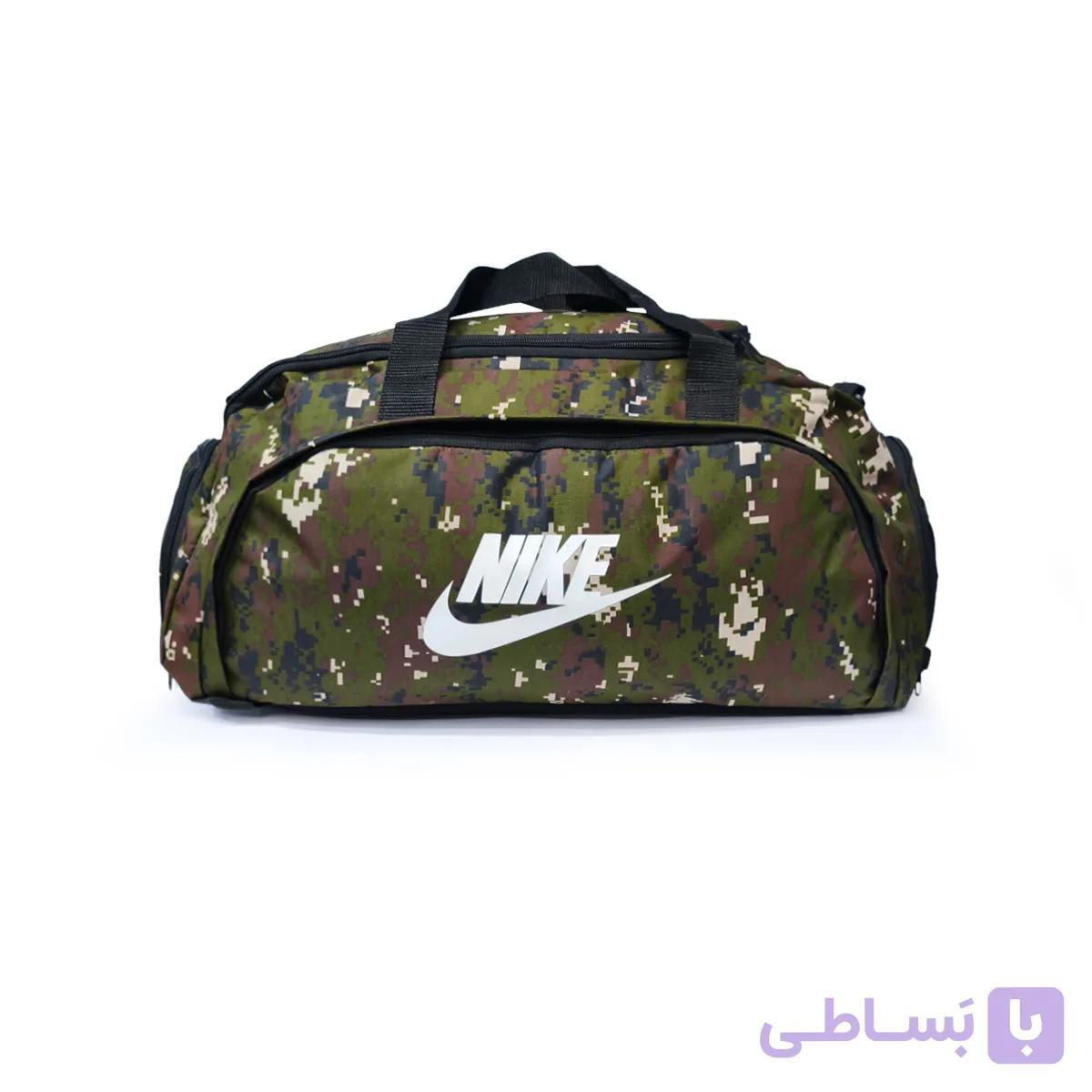 ساک اسپرت |ورزشی|رزمی|باشگاهی|استخری دوکاره کوله شو نایک T90/2 سبز ارتشی — تصویر 1