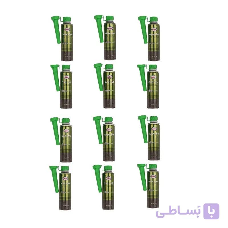 مکمل سوخت خودرو قابل استفاده برای خودروهای بنزینی بهران مدل بهزی حجم 250 میلی لیتر مجموعه 12 عددی — تصویر 1