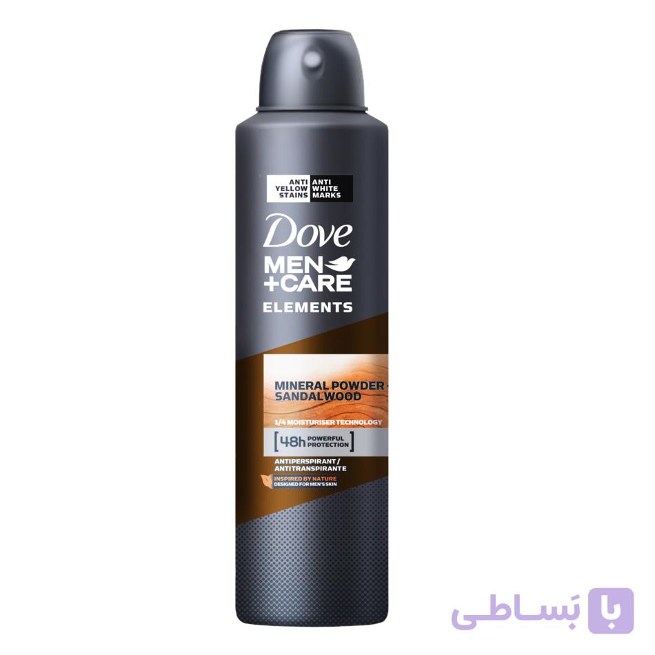 اسپری ضد تعریق داو مدل Mineral Powder + Sandalwood مردانه 250 میلی لیتر — تصویر 1