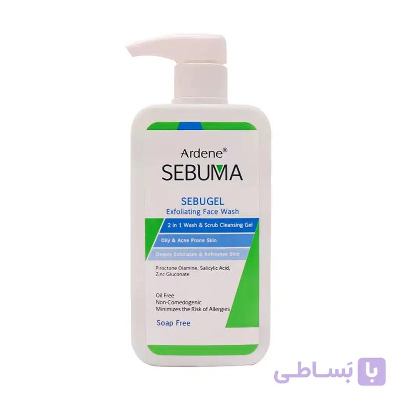 ژل شوینده و ساینده پوست صورت سبوما آردن پوست چرب 350 گرمی — تصویر 1