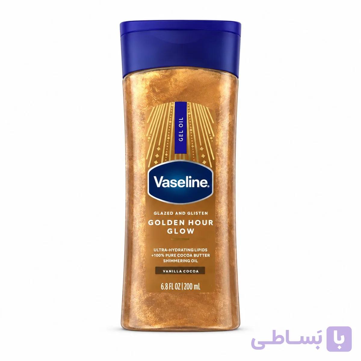 روغن ژل بدن وازلین مدل Golden Hour Glow Vanilla Cocoa
