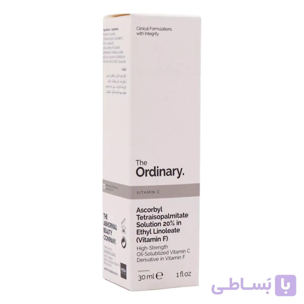سرم آسکوربیل تترا ایزوپالمیتات 20 درصد در ویتامین C حجم ۳۰ میلی لیتر اوردینری