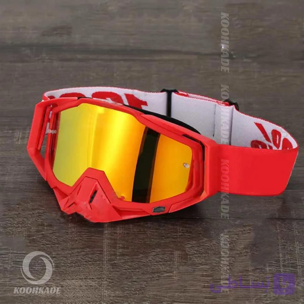 عینک طوفان و اسکی 100% RACECRAFT Red White درجه یک — تصویر 1