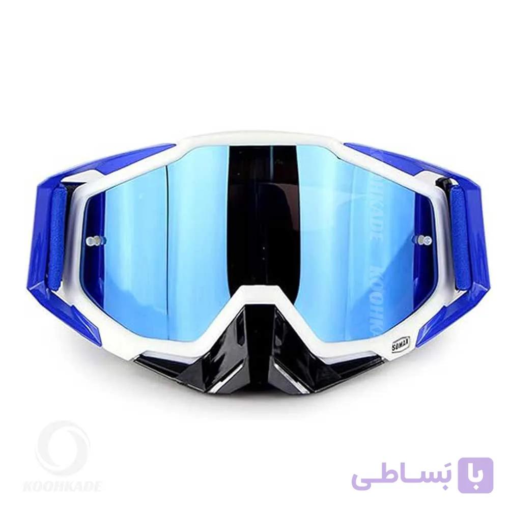 عینک طوفان و اسکی 100% RACECRAFT Blue White درجه یک — تصویر 1