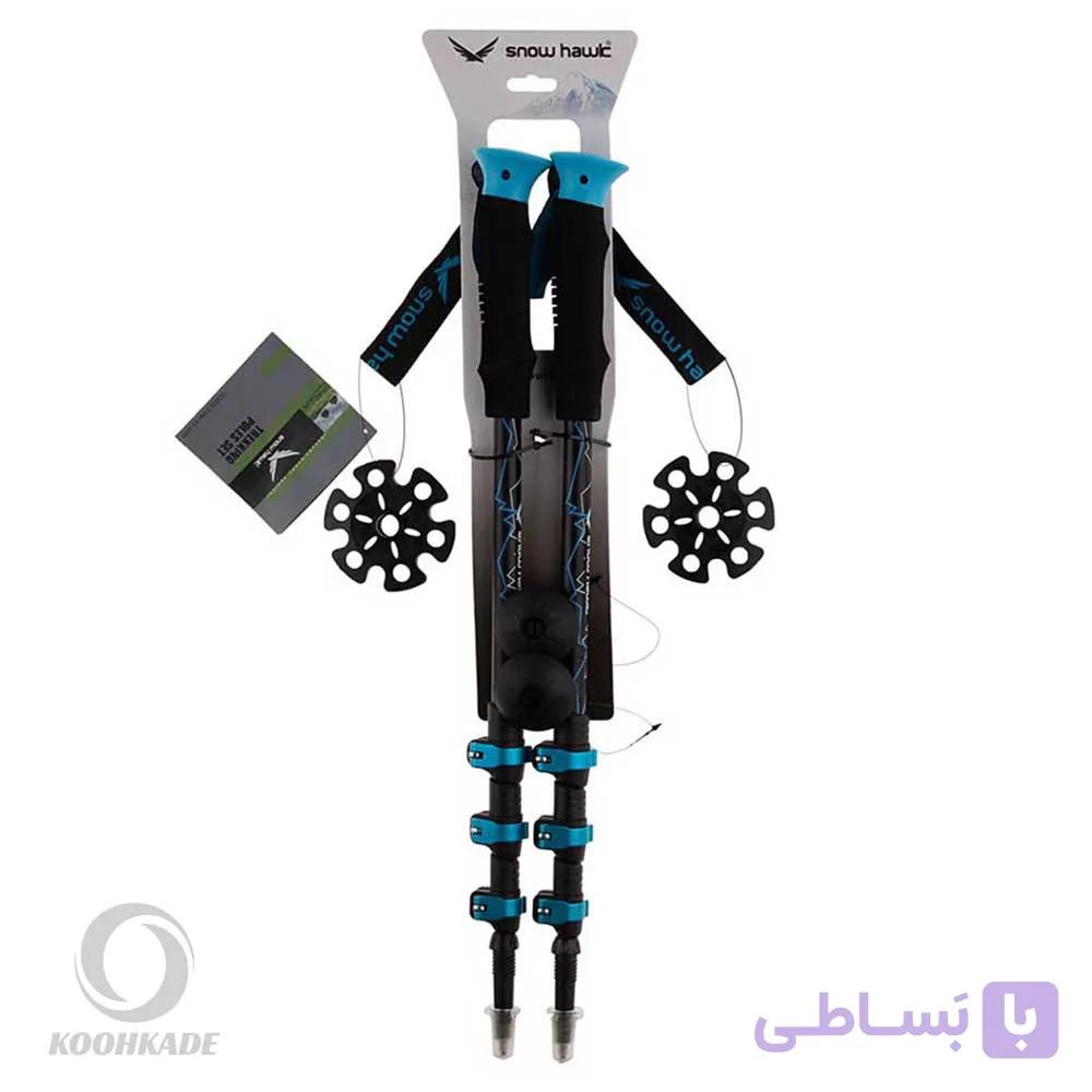 باتوم کوهنوردی 3 کلیپس snow hawk مدل STPS-314 — تصویر 1