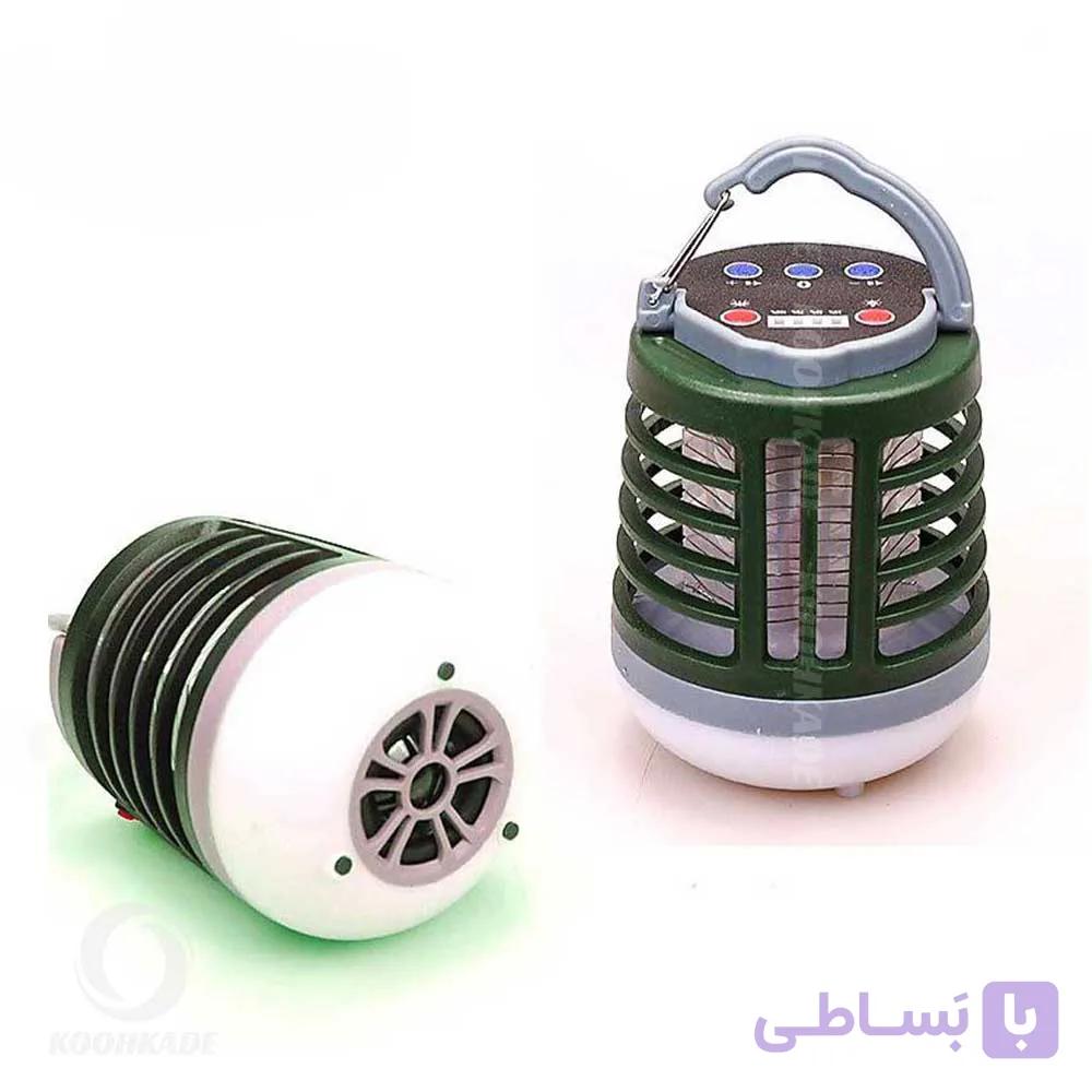 چراغ چادر و حشره کش اسپیکر دار شارژی W881 — تصویر 1