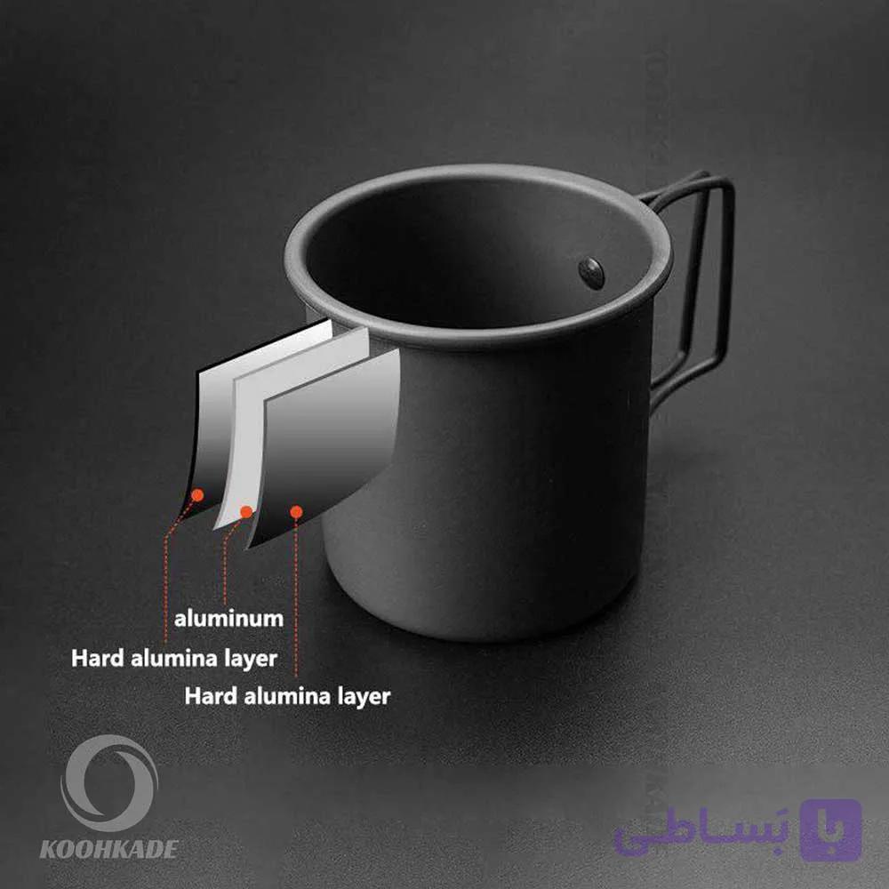 لیوان تیتانیومی دسته دار — تصویر 1