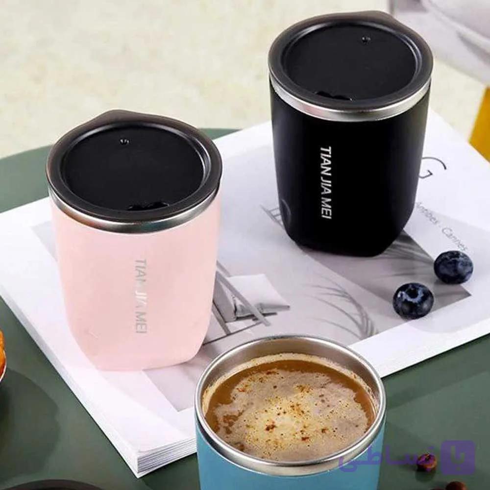 ماگ سفری دوجداره 300 میل TIAN JIA MEI مدل OFFICE CUP — تصویر 1