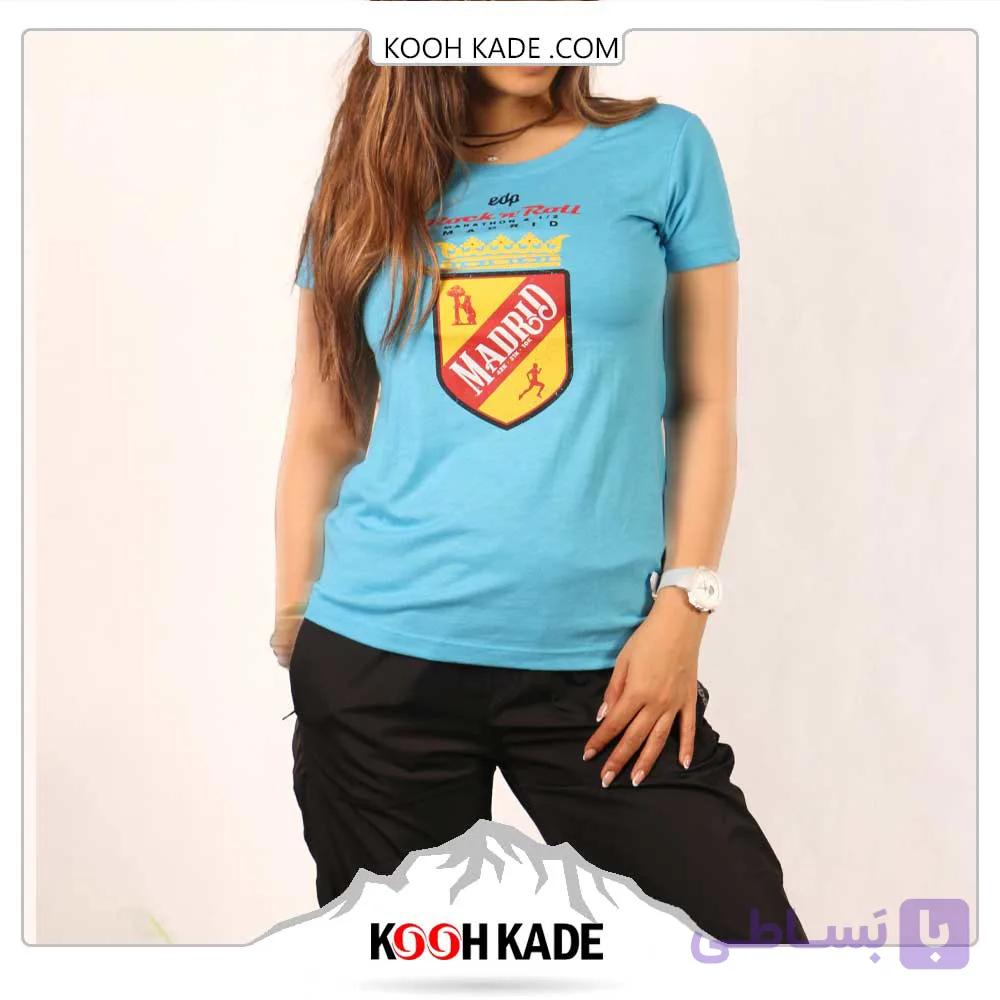 تیشرت آستین کوتاه زنانه IRONMAN طرح ROCK&amp;ROLL MARATHON &amp; 1.2 آبی crown — تصویر 1