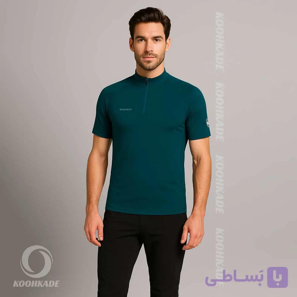 تیشرت نیم زیپ مردانه ماموت A2301 — تصویر 1