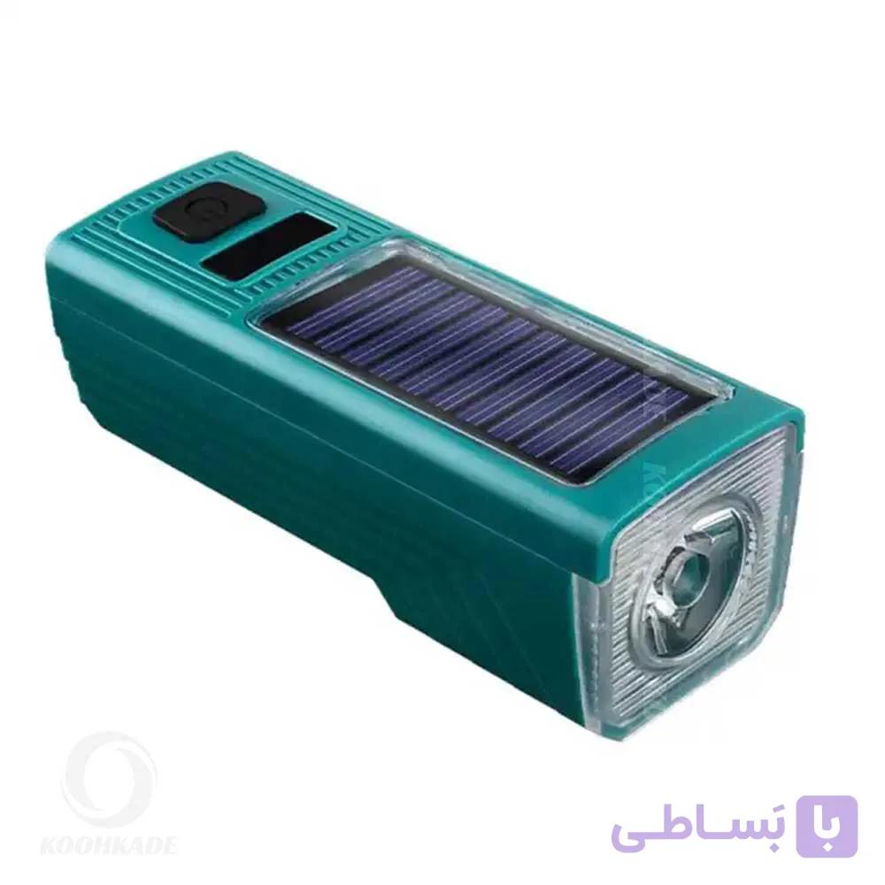 چراغ دوچرخه شارژِی خورشیدی کد FY335 — تصویر 1