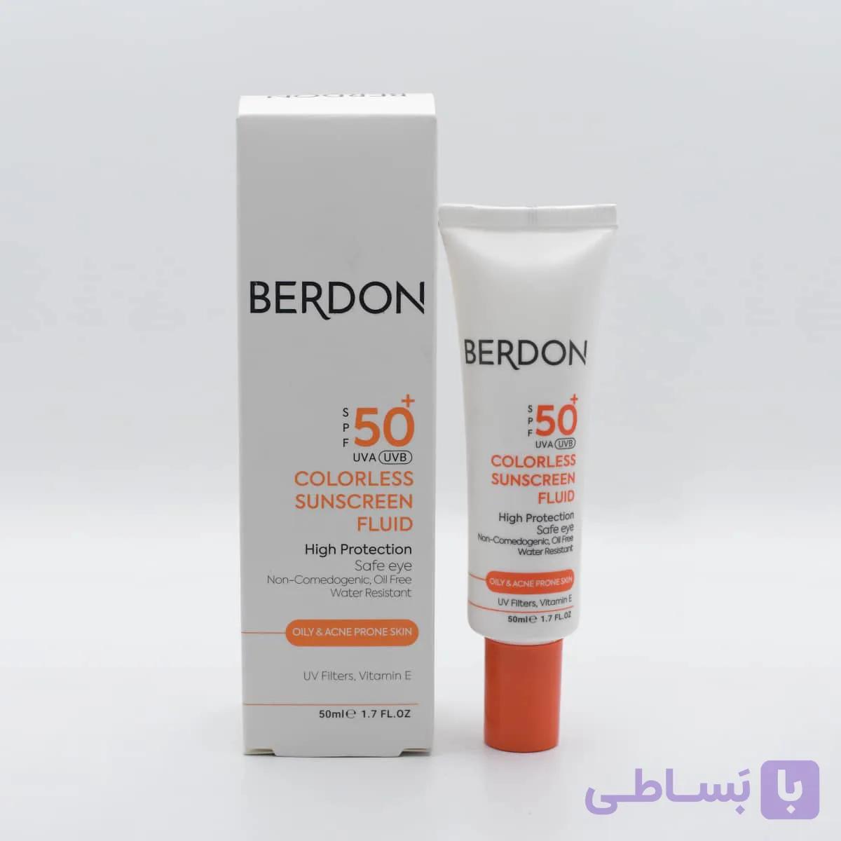 کرم ضدآفتاب بردون SPF50 مناسب پوست‌های چرب و آکنه ای – 50 میلی‌لیتر