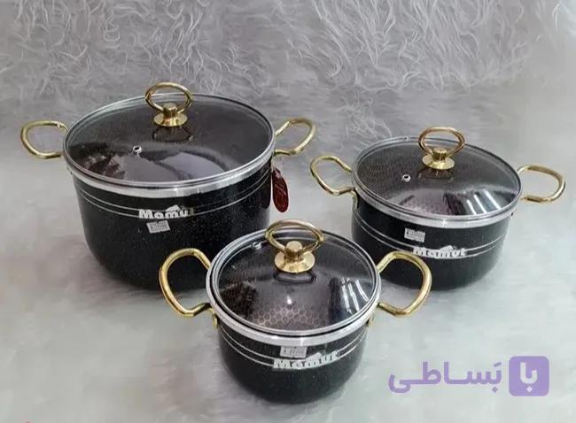 سه قابلمه بنیتا زنبوری سرویس ۶ پارچه با کیفیت عالی