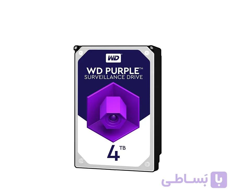 هارد دیسک اینترنال وسترن بنفش دیجیتال ظرفیت ۴ ترابایت گارانتی اصلی — تصویر 1