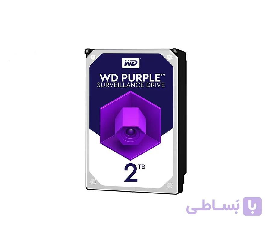 هارد دیسک اینترنال وسترن بنفش دیجیتال ظرفیت ۲ ترابایت گارانتی اصلی
