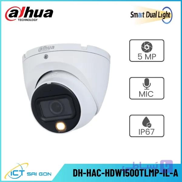 دوربین دام داهوا 5 مگاپیکسل HAC-HDW1509TLQP-A-LED | Full Color میکروفن‌دار