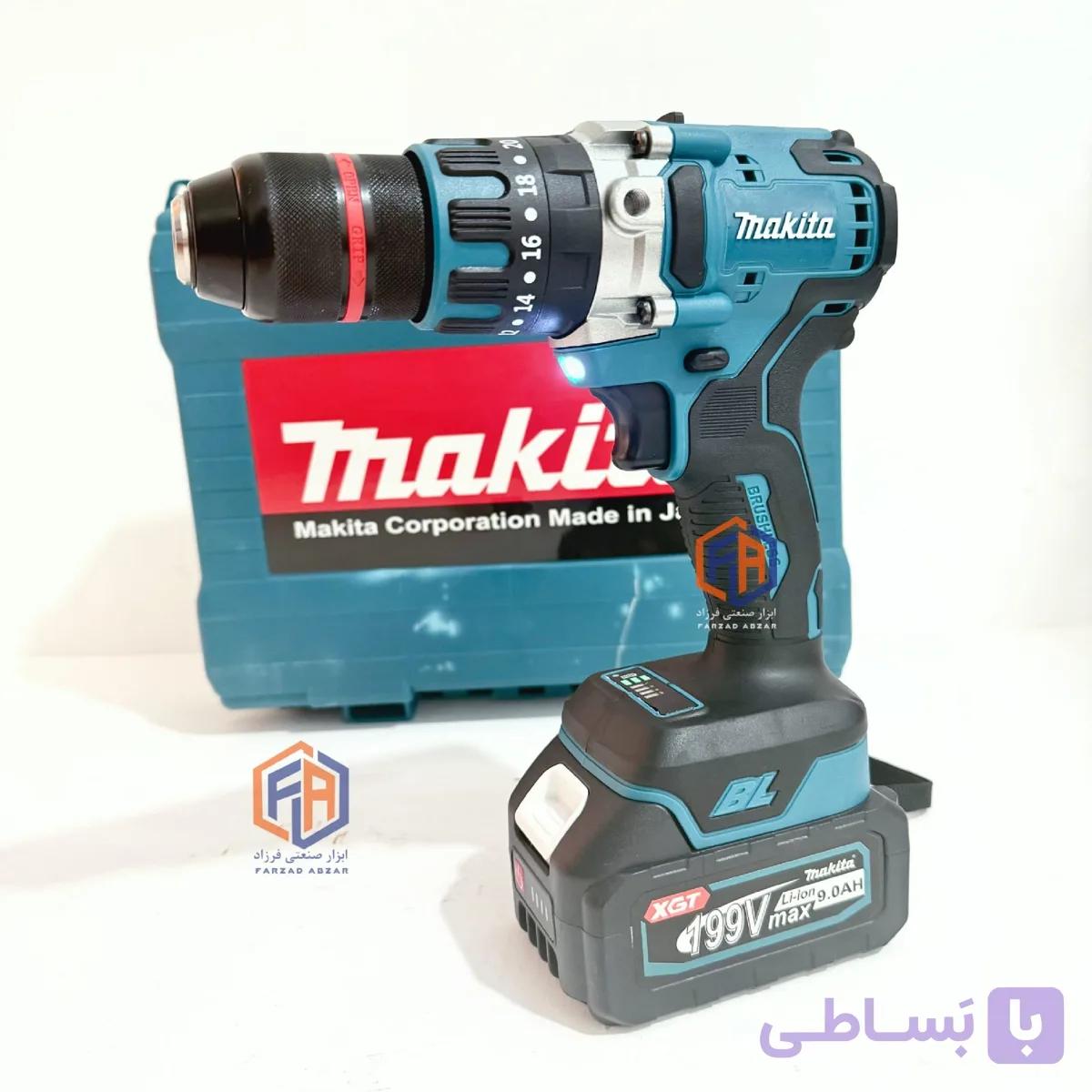 دریل شارژی صنعتی ماکیتا 199 ولت مدل UDD-121 — تصویر 1