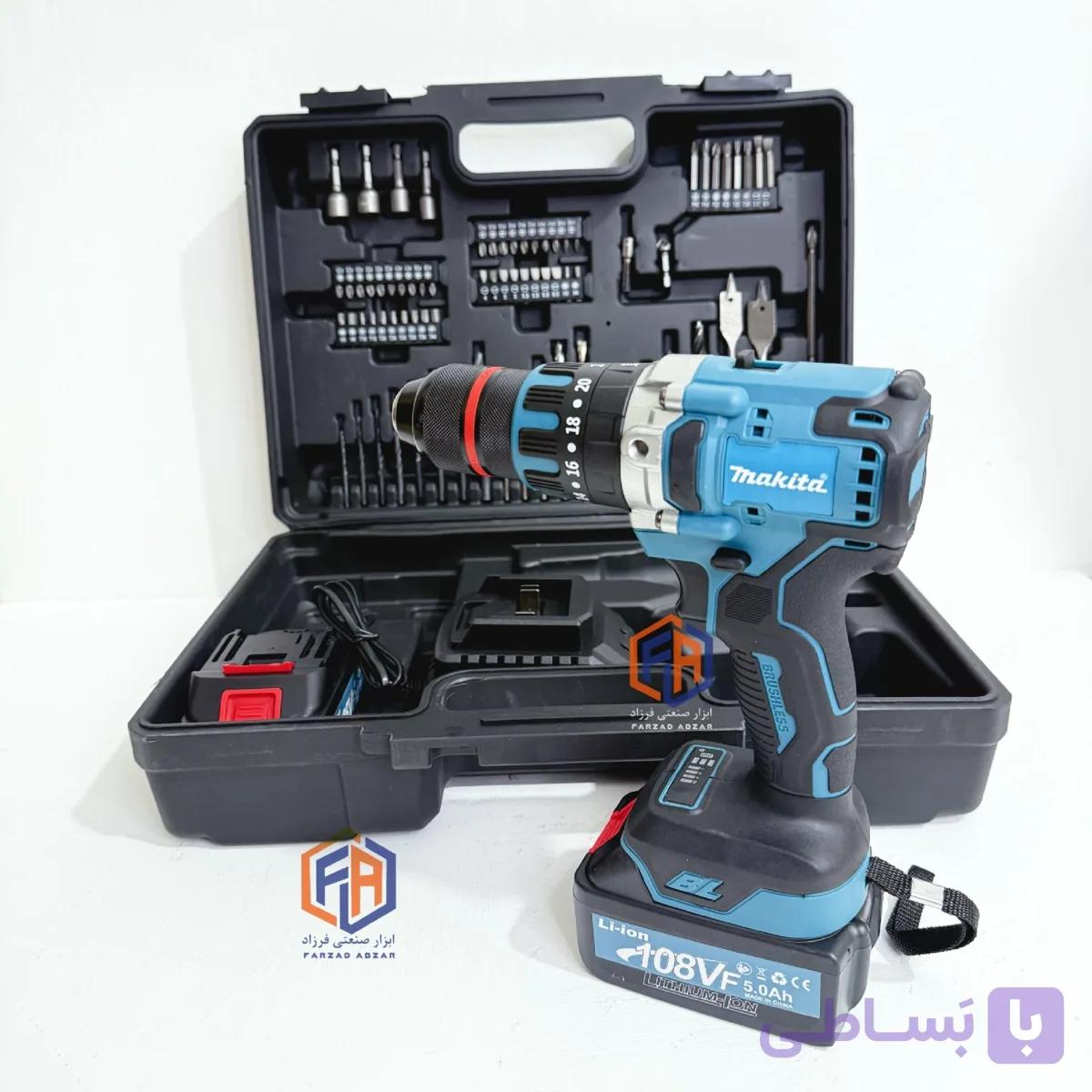 پک دریل شارژی صنعتی ماکیتا 108 ولت مدل BRUSHLESS-108 — تصویر 1