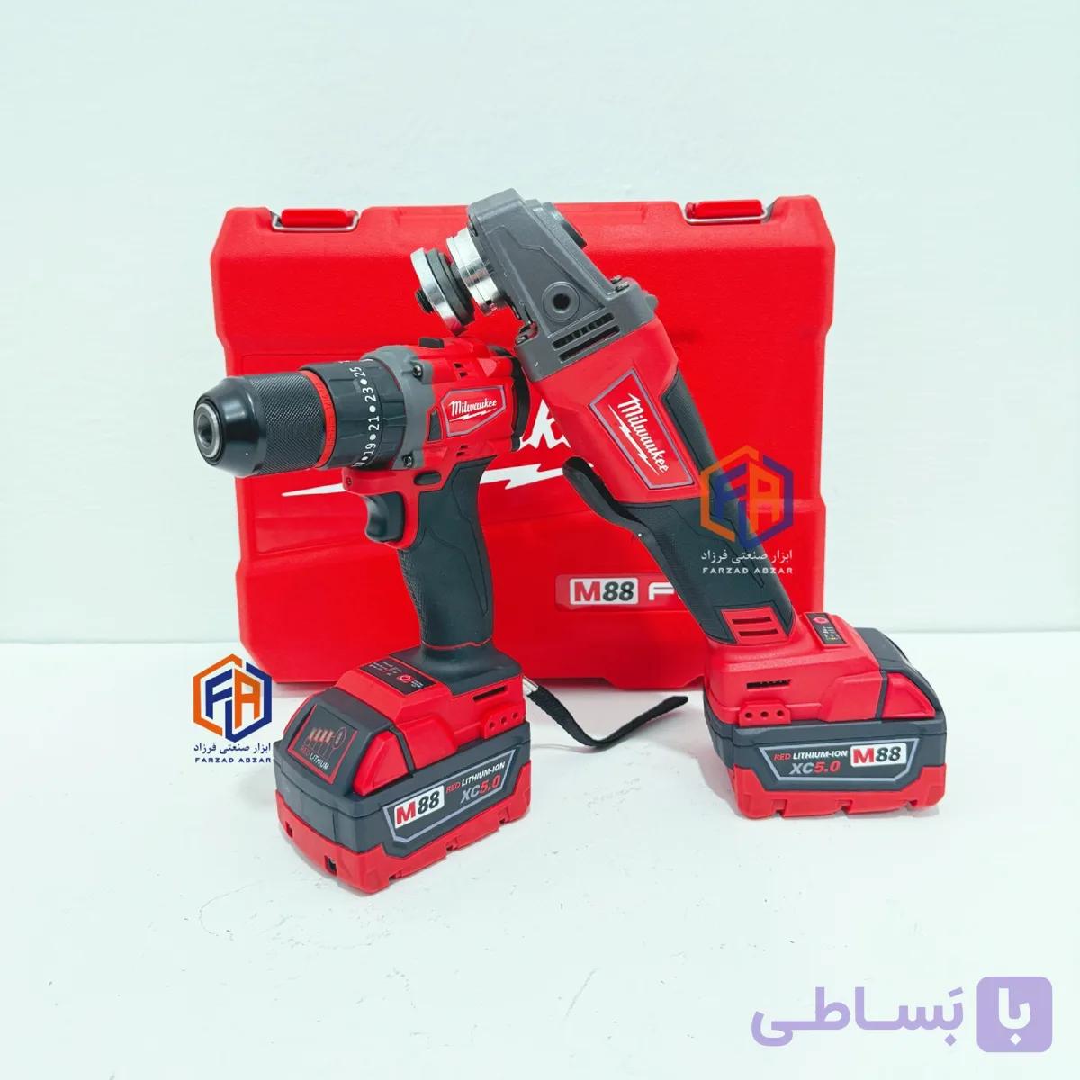 دریل شارژی موتور براشلس 88 ولت میلواکی مدل M88 — تصویر 1