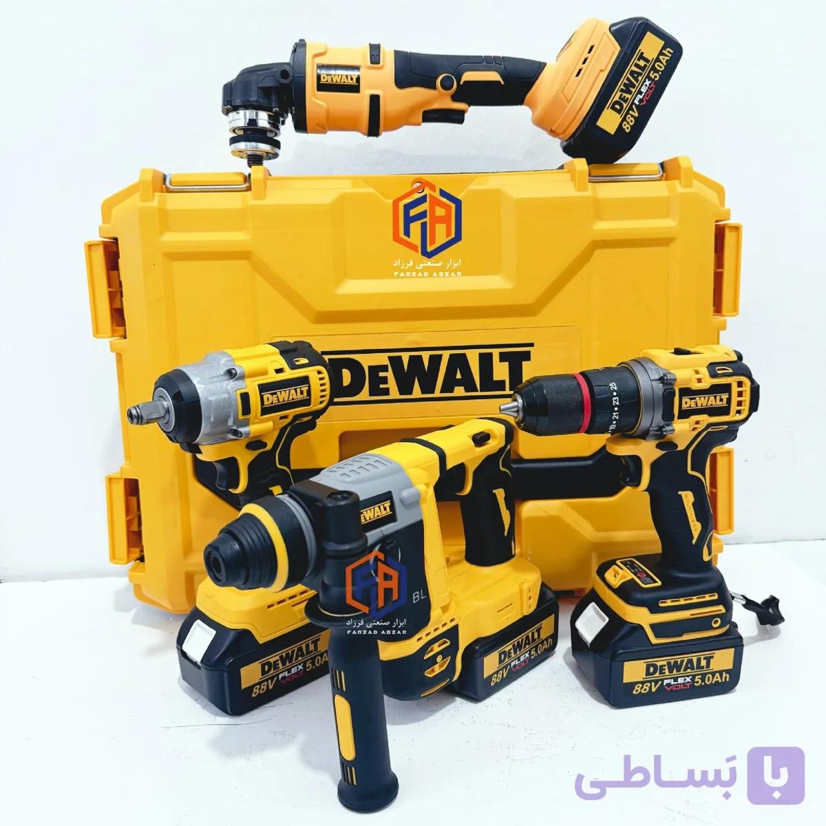 پک چهار قلوی دیوالت 4 باتری مدل DEWALT88 — تصویر 1