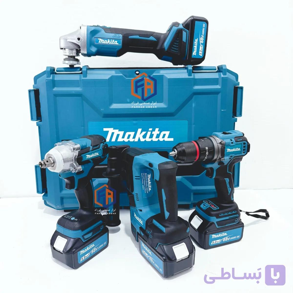 پک چهار قلوی ماکیتا 4 باتری مدل makita88 — تصویر 1