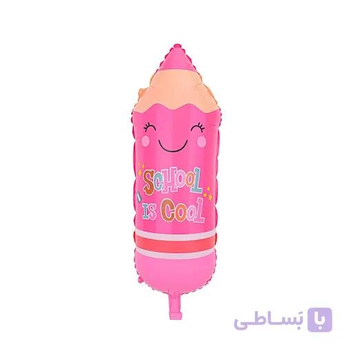 بادکنک فویلی مداد صورتی