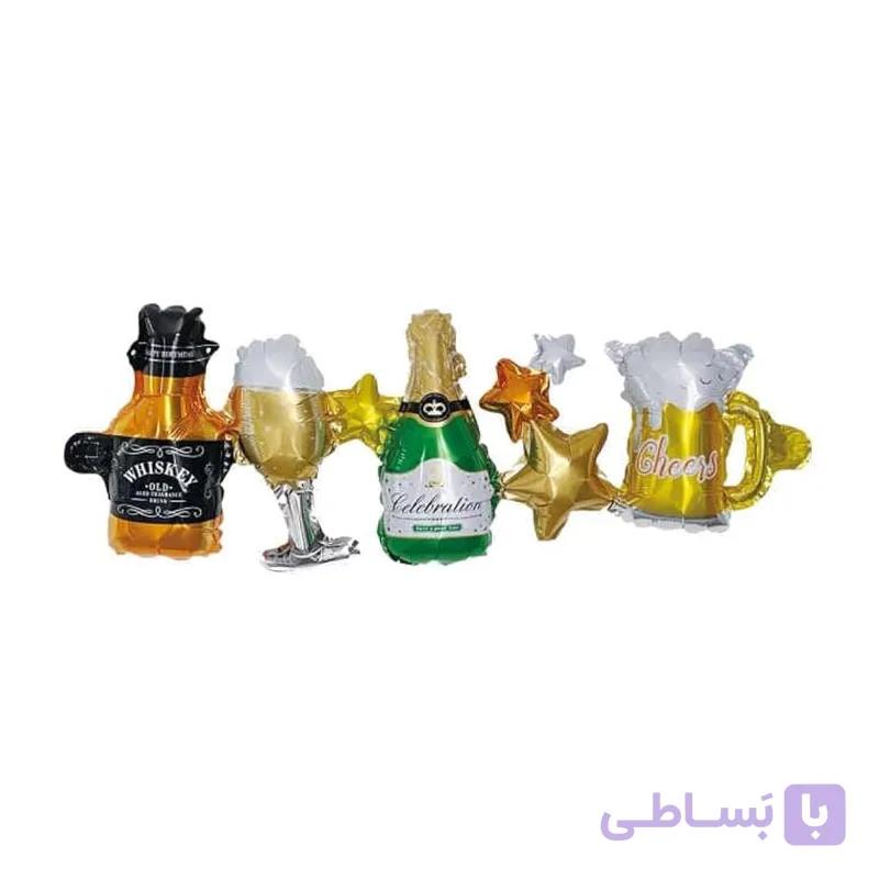 بادکنک فویلی زنجیره ای نوشیدنی
