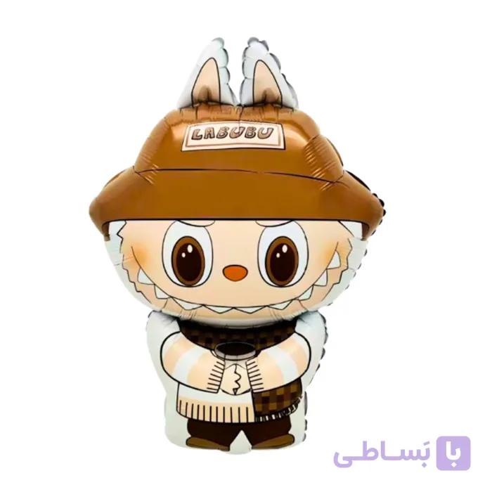بادکنک فویلی لبوبو کلاه قهوه ای