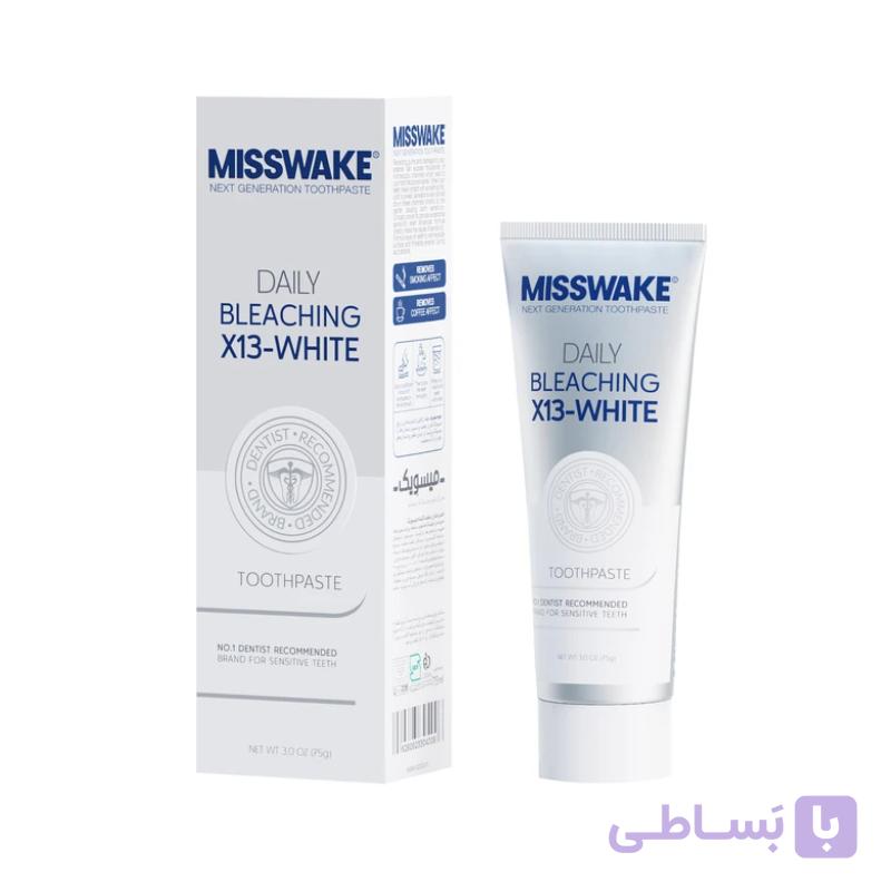 خمیر دندان سفید کننده بلیچینگ 75 گرم میسویک MISSWAKE — تصویر 1