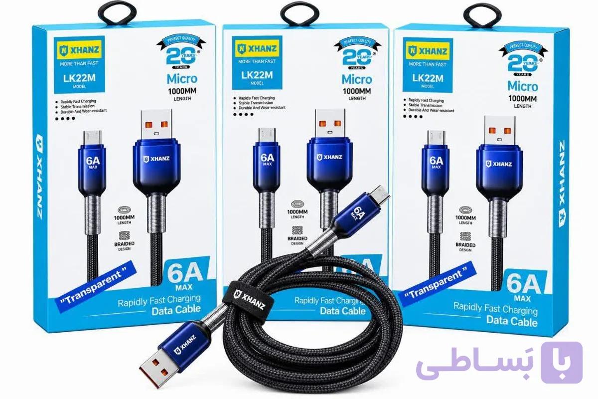 کابل شارژر اورجینال ایکس هانز مدل LK22Mطول امتر میکرو USB
