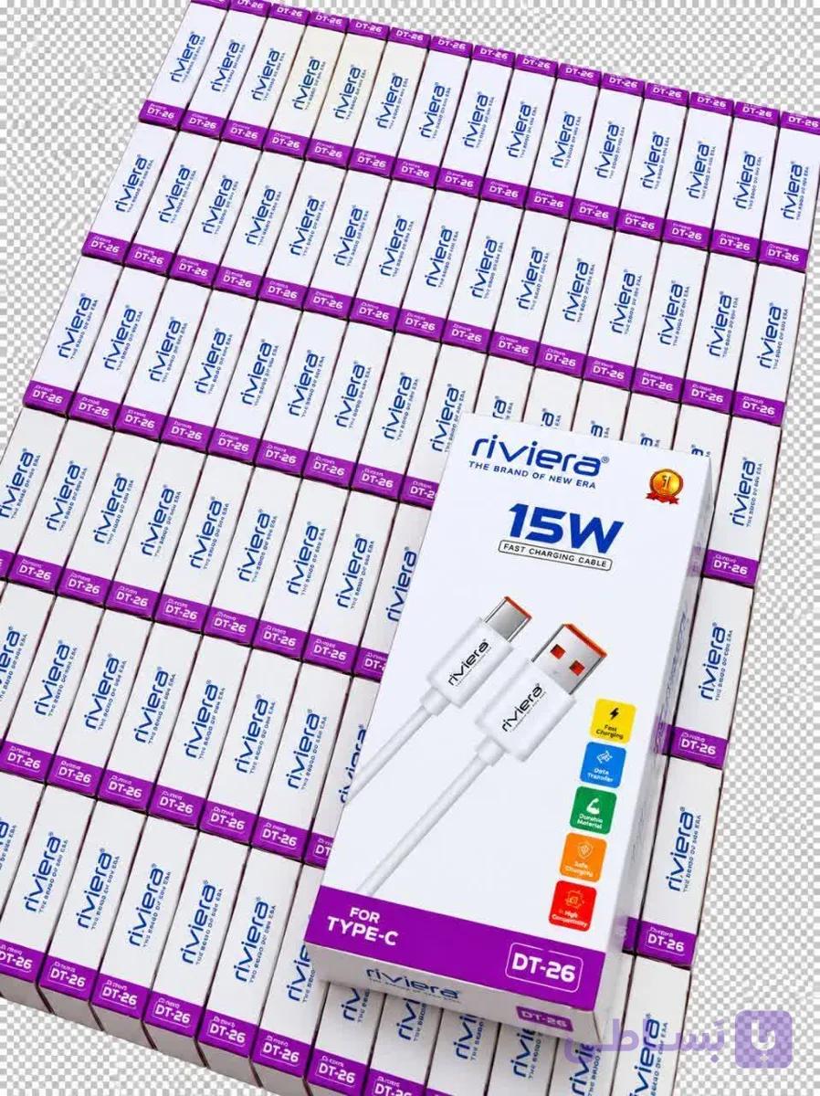 کابل فست شارژر تایپ سی برندriveraمدل dt26طول 1متر