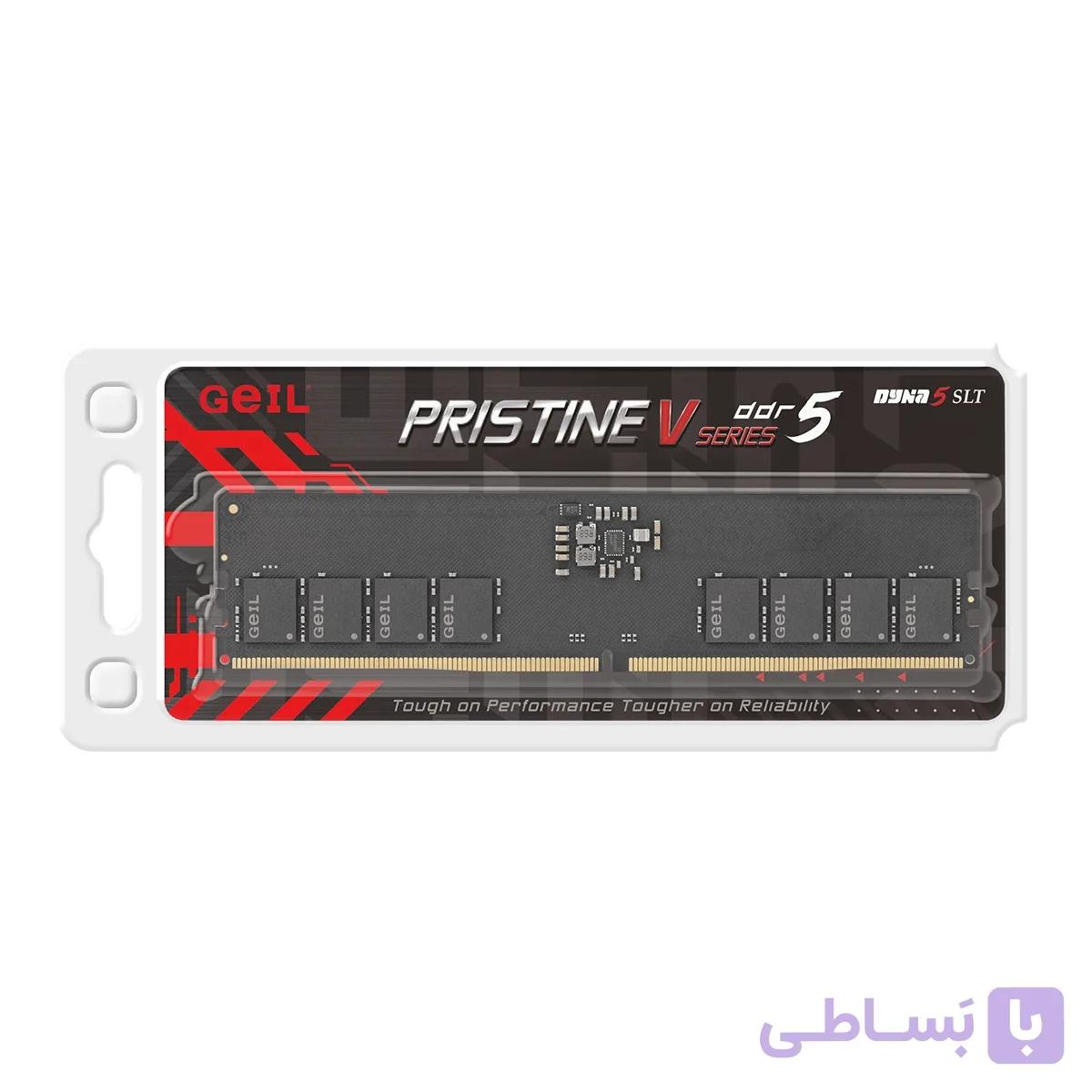رم کامپیوتر DDR5 گیل مدل GEIL PRISTINE V تک کاناله 4800 مگاهرتز CL40 ظرفیت 16 گیگابایت — تصویر 1
