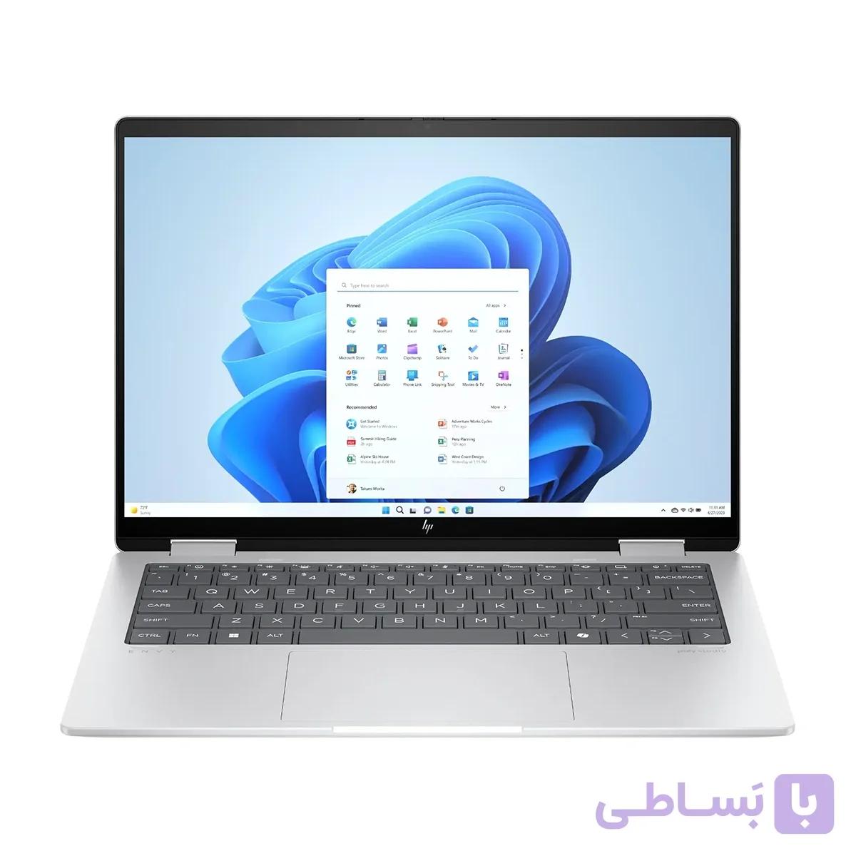 لپ تاپ اچ پی 14 اینچی مدل ENVY X360 14-fa0013dx R5 8640HS 16GB 512GB Radeon — تصویر 1