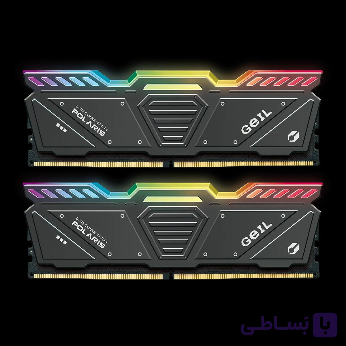 رم کامپیوتر DDR5 گیل مدل POLARIS RGB دو کاناله 4800 مگاهرتز CL40 ظرفیت 64 گیگابایت — تصویر 1