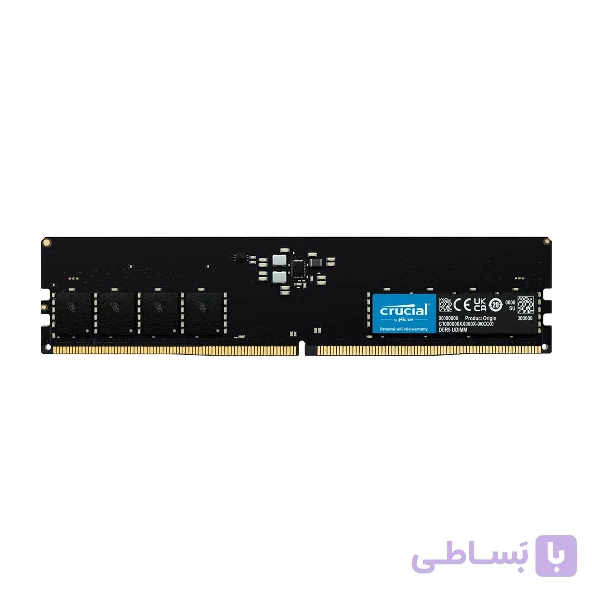 رم کامپیوتر DDR5 کروشیال مدل تک کاناله 5200 مگاهرتز CL42 ظرفیت 32 گیگابایت — تصویر 1