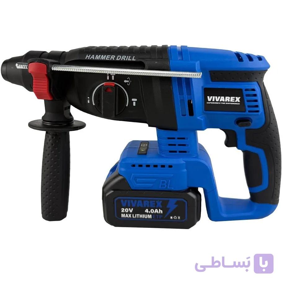 دریل بتن کن شارژی ویوارکس مدل VR2426RH ظرفیت ۲۴ ولت با ۱۱۵۰ ضربه در دقیقه — تصویر 1