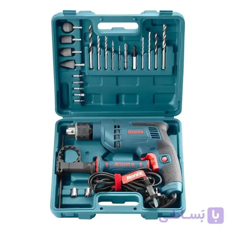 دریل برقی رونیکس مدل RS-0007 ست ۲۹ پارچه با آچارخور — تصویر 1