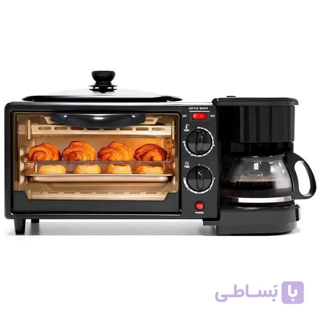صبحانه‌ساز ۳ کاره سیلورکرست مدل SC-206 | توستر، قهوه‌ساز و گریل در یک دستگاه هزینه ارسال پس کرایه